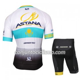 Conjunto Maillot + Culotte Corto 2017 Astana Pro Team Niños N002